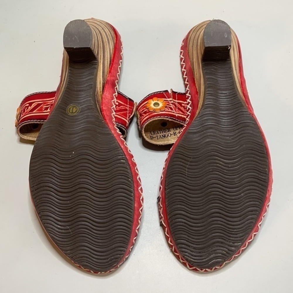 Spring Step Tango Leather Upper, Stack Heel Sz 41 - image 6